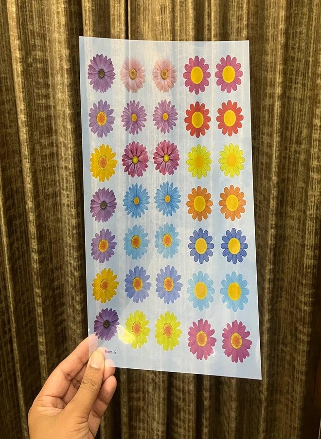 IRIKA A4 Flower Theme Resin Insert Sheet - Multicolor Floral Design | Pack of 1 Sheet for Resin Art & Craft | Not Stickers | Direct Mold Insert - Image 3
